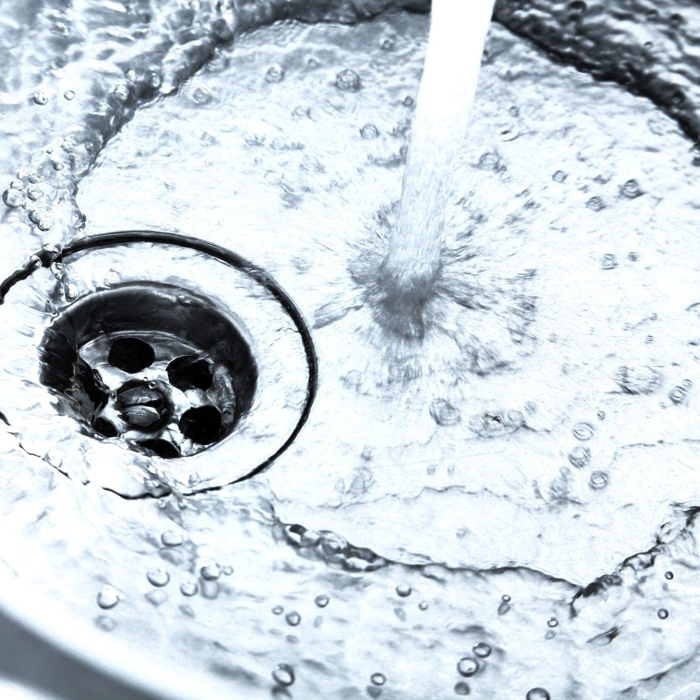 water down the drain